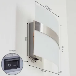 Applique Avellino Chrome, Chrome Brosse, 1 Lumiere