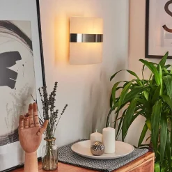 Applique Avellino Chrome, Chrome Brosse, 1 Lumiere