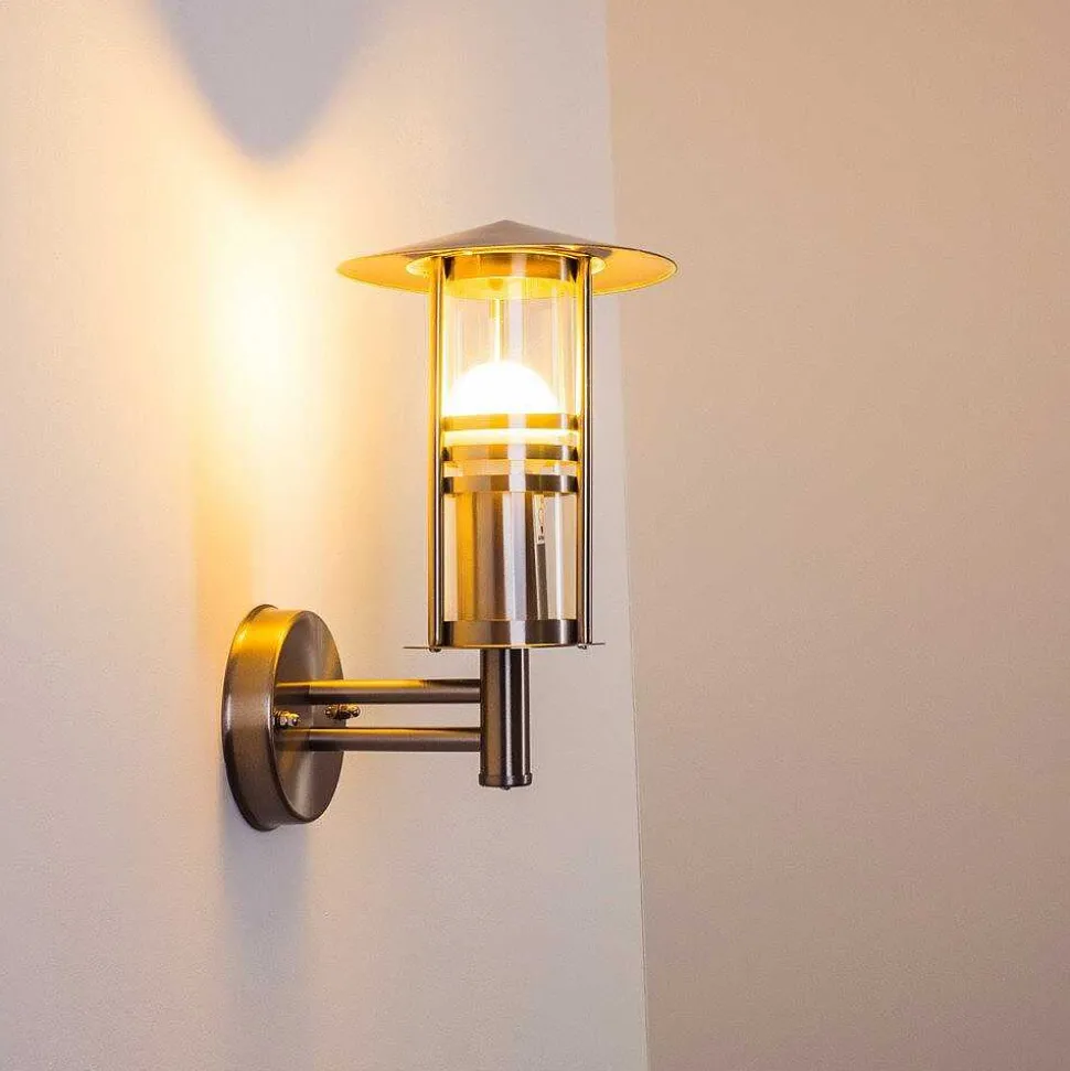 Applique Exterieure Forli Acier Inoxydable, Transparent, 1 Lumiere