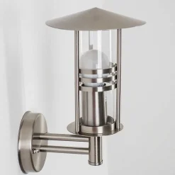 Applique Exterieure Forli Acier Inoxydable, Transparent, 1 Lumiere