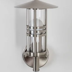 Applique Exterieure Forli Acier Inoxydable, Transparent, 1 Lumiere