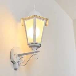 Applique Exterieure Hongkong Blanc, 1 Lumiere