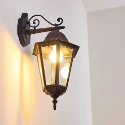 Applique Exterieure Hongkong Noir, 1 Lumiere