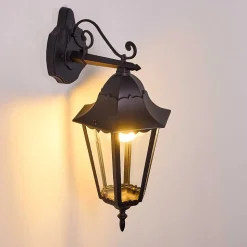 Applique Exterieure Hongkong Noir, 1 Lumiere