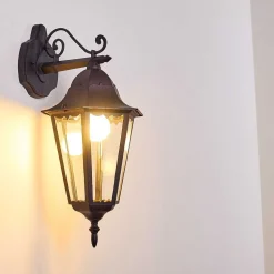 Applique Exterieure Hongkong Noir, 1 Lumiere