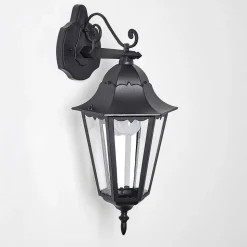 Applique Exterieure Hongkong Noir, 1 Lumiere