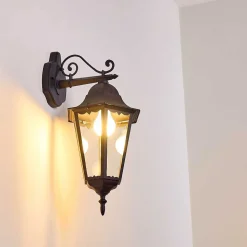 Applique Exterieure Hongkong Noir, 1 Lumiere