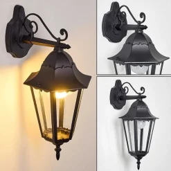 Applique Exterieure Hongkong Noir, 1 Lumiere