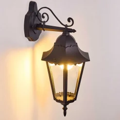 Applique Exterieure Hongkong Noir, 1 Lumiere