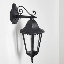 Applique Exterieure Hongkong Noir, 1 Lumiere