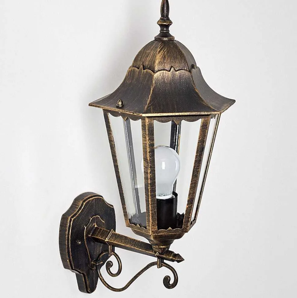 Applique Exterieure Hongkong Brun Dore, 1 Lumiere