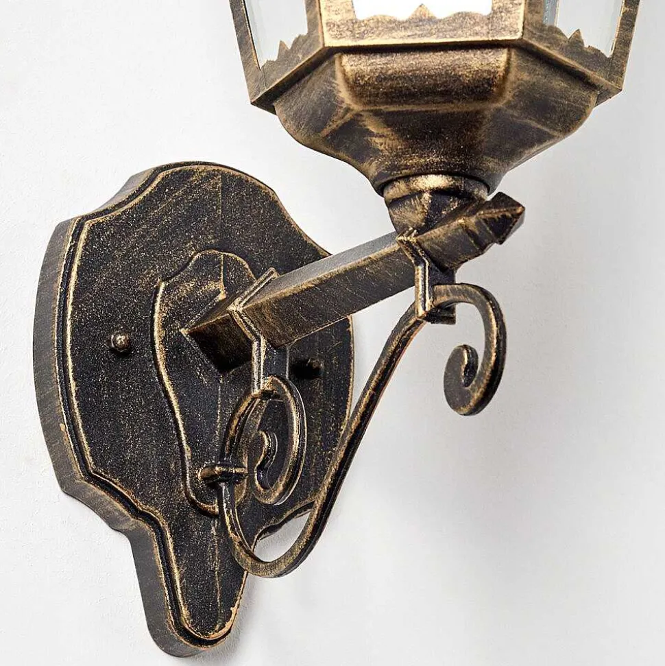 Applique Exterieure Hongkong Brun Dore, 1 Lumiere