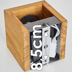 Applique Murale Adak Led Bois Fonce, 1 Lumiere