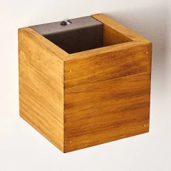 Applique Murale Adak Led Bois Fonce, 1 Lumiere