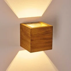 Applique Murale Adak Led Bois Fonce, 1 Lumiere