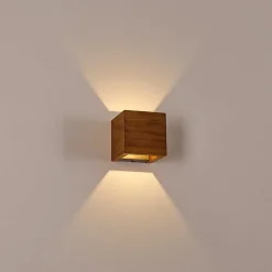 Applique Murale Adak Led Bois Fonce, 1 Lumiere