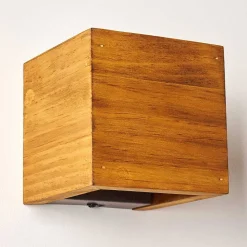 Applique Murale Adak Led Bois Fonce, 1 Lumiere