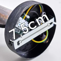 Applique Murale Adelboden Bois Fonce, Noir, 1 Lumiere