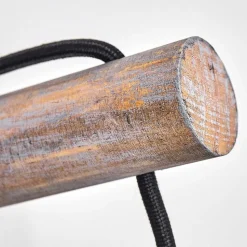 Applique Murale Adelboden Bois Fonce, Noir, 1 Lumiere