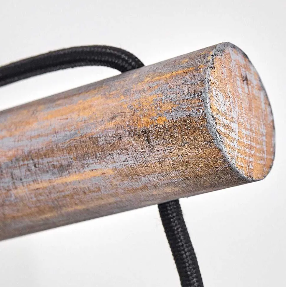 Applique Murale Adelboden Bois Fonce, Noir, 1 Lumiere