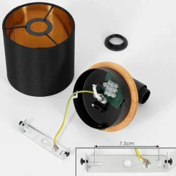 Applique Murale Alsen Ecru, Noir, 1 Lumiere