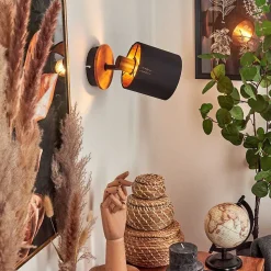 Applique Murale Alsen Ecru, Noir, 1 Lumiere