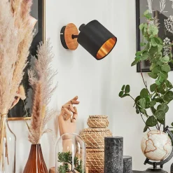 Applique Murale Alsen Ecru, Noir, 1 Lumiere