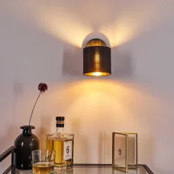 Applique Murale Alsen Noir, 1 Lumiere