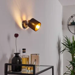 Applique Murale Alsen Noir, 1 Lumiere