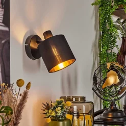 Applique Murale Alsen Noir, 1 Lumiere