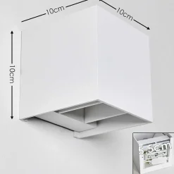 Applique Murale Badajoz Blanc, 1 Lumiere