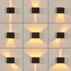 Applique Murale Badajoz Cuivre, Noir, 1 Lumiere