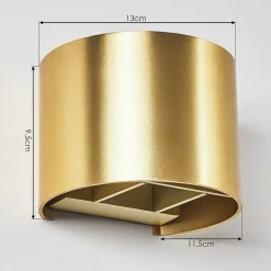 Applique Murale Badajoz Led Or, Laiton, 1 Lumiere