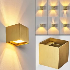 Applique Murale Badajoz Led Or, Laiton, 1 Lumiere