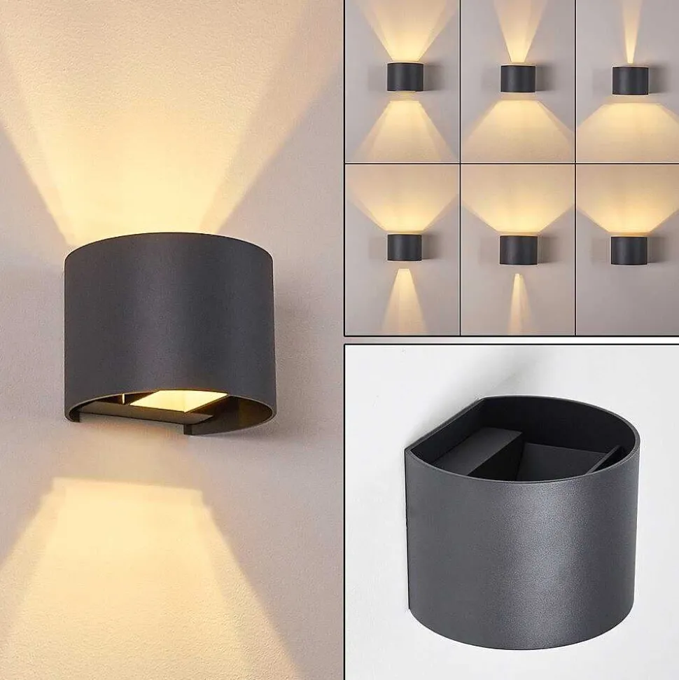 Applique Murale Badajoz Led Anthracite, 1 Lumiere