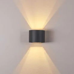 Applique Murale Badajoz Led Anthracite, 1 Lumiere