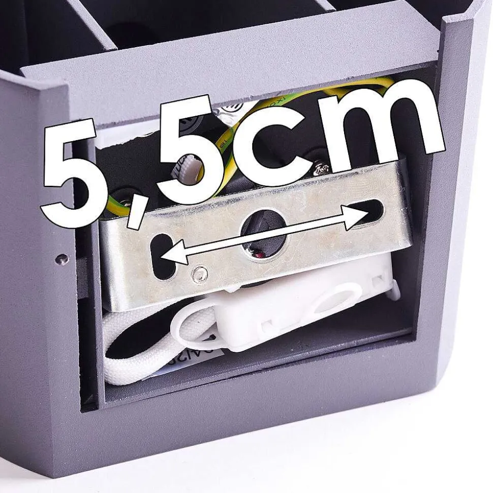 Applique Murale Badajoz Led Anthracite, 1 Lumiere