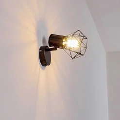 Applique Murale Bardhaman Noir, 1 Lumiere