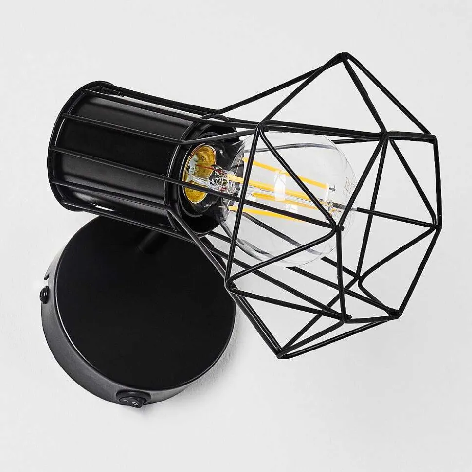 Applique Murale Bardhaman Noir, 1 Lumiere