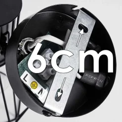 Applique Murale Bardhaman Noir, 1 Lumiere