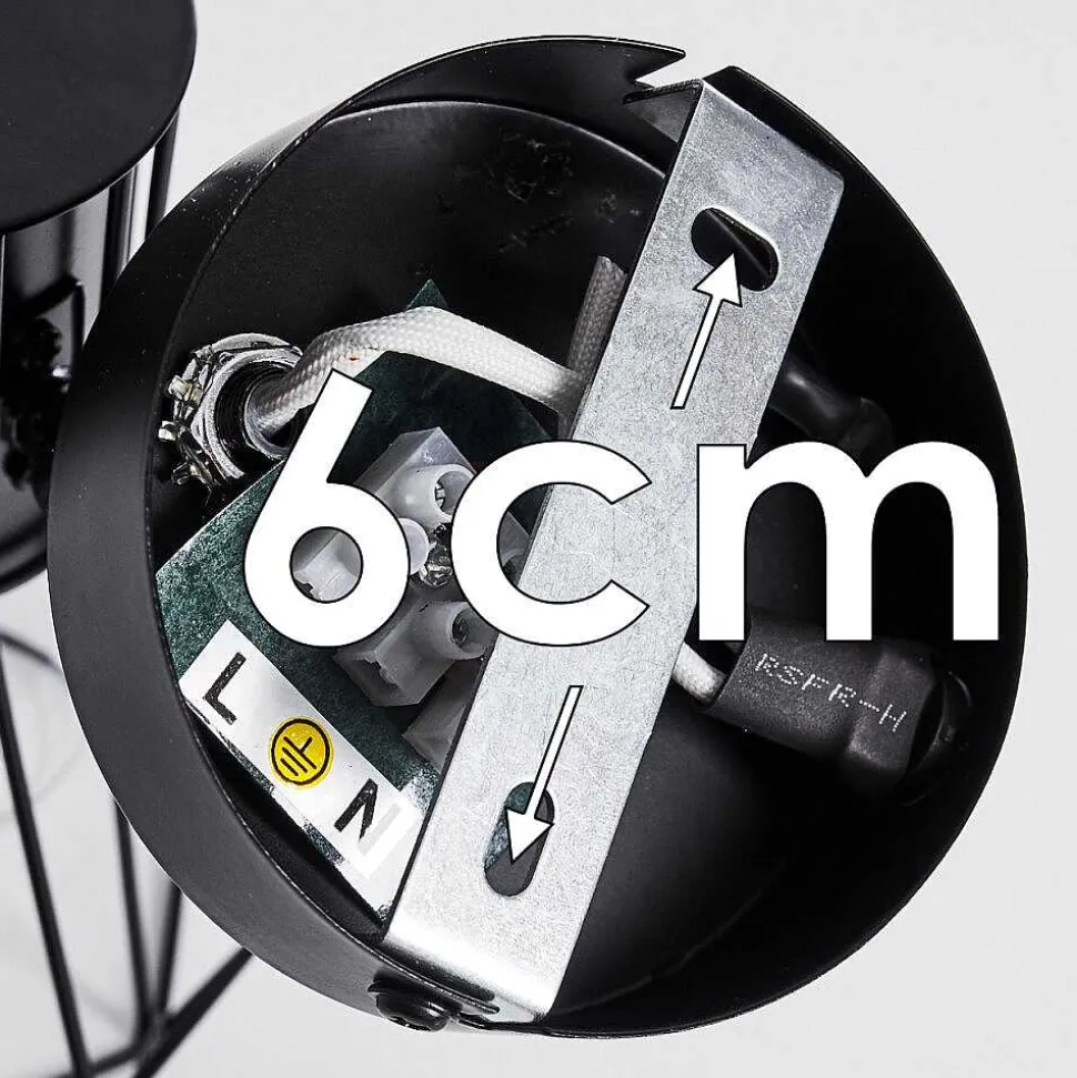 Applique Murale Bardhaman Noir, 1 Lumiere