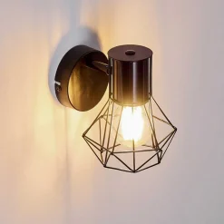 Applique Murale Bardhaman Noir, 1 Lumiere