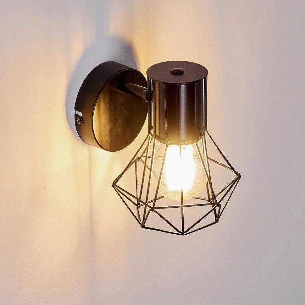 Applique Murale Bardhaman Noir, 1 Lumiere