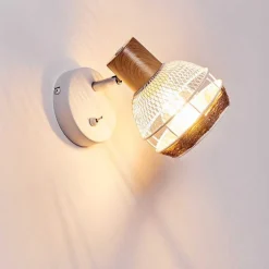 Applique Murale Bariloche Chrome, Blanc, 1 Lumiere