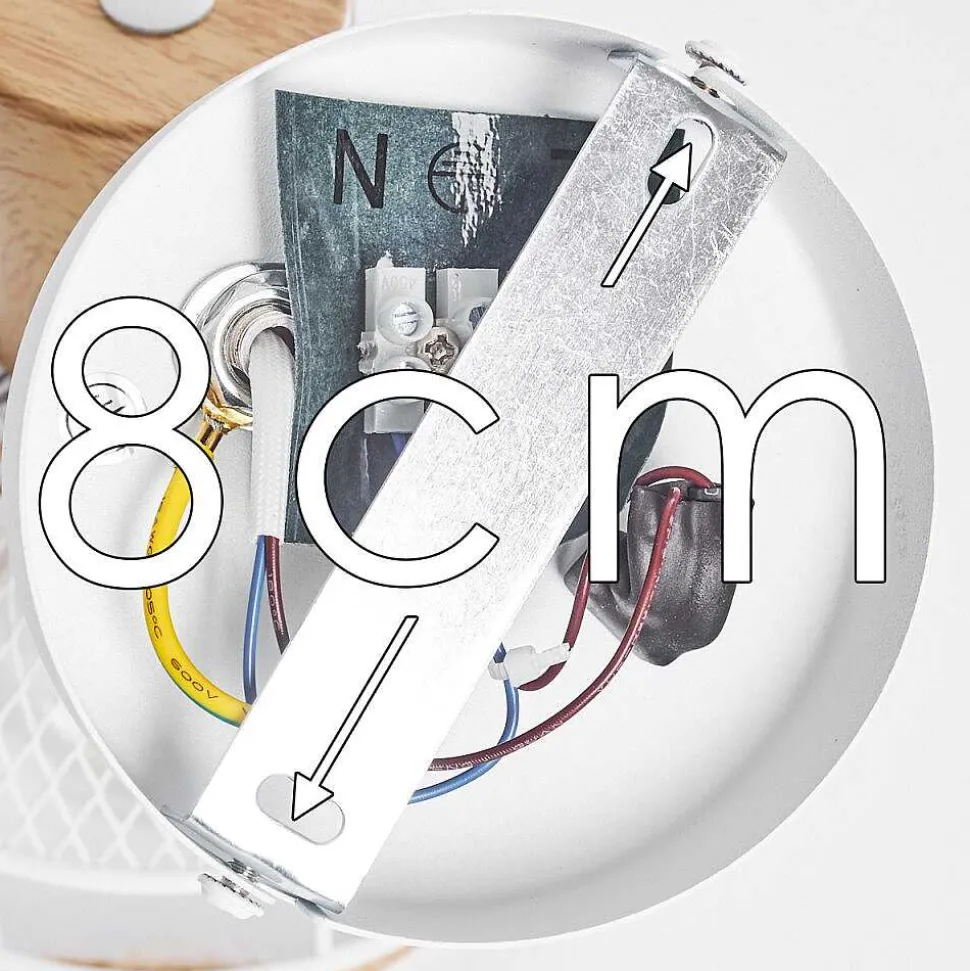 Applique Murale Bariloche Chrome, Blanc, 1 Lumiere