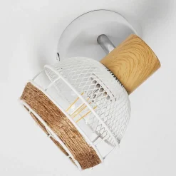 Applique Murale Bariloche Chrome, Blanc, 1 Lumiere