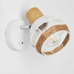 Applique Murale Bariloche Chrome, Blanc, 1 Lumiere