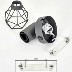 Applique Murale Baripada Anthracite, Chrome, 1 Lumiere