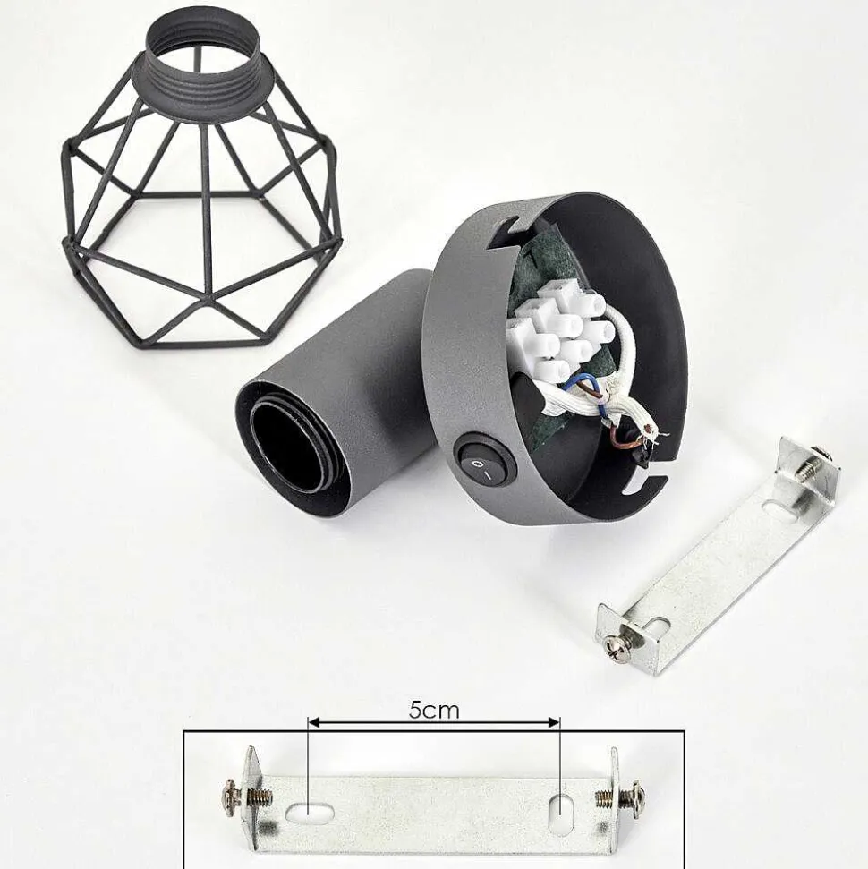 Applique Murale Baripada Anthracite, Chrome, 1 Lumiere