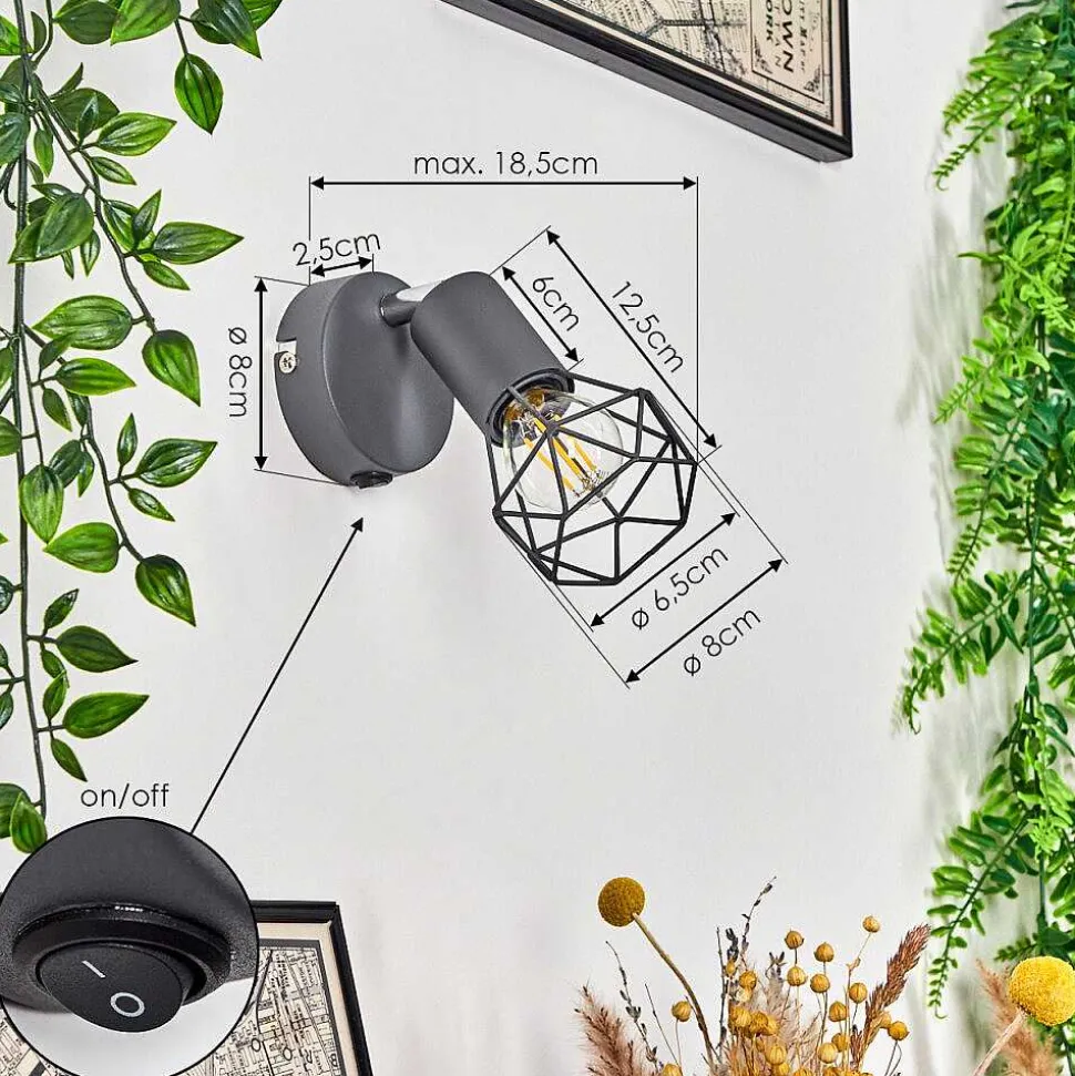 Applique Murale Baripada Anthracite, Chrome, 1 Lumiere